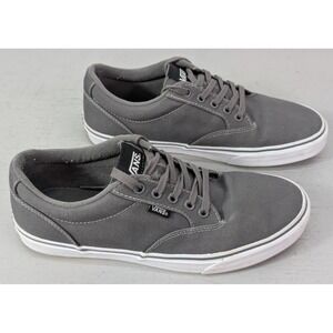 Vans Winston Low Top Shoes Men's Size 9 Gray Canvas Lace Up Skate Casual